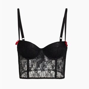 Moschino Floral Lace Bustier Top